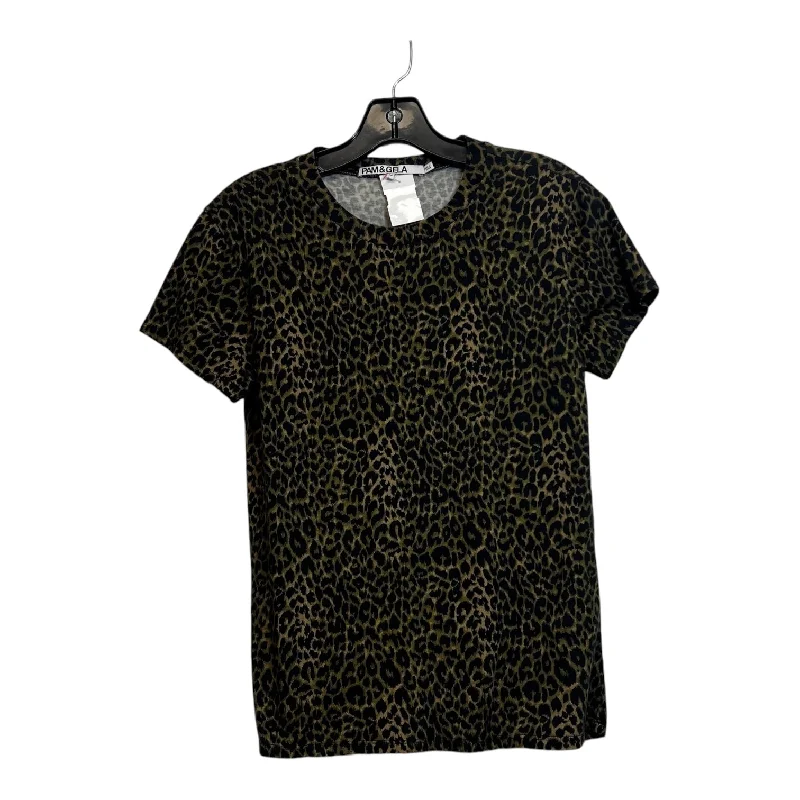 Top Short Sleeve By Clothes Mentor In Animal Print, Size: M Masculine Men's 