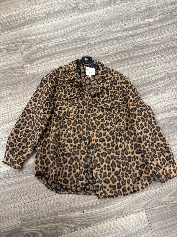 Coat Other By Clothes Mentor In Leopard Print, Size: L Trendy Men's Oversized