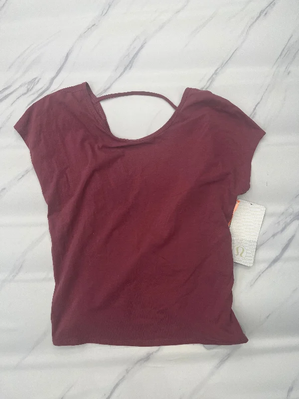 Athletic Top Short Sleeve By Lululemon In Pink, Size: 6 Casual Men's Japanese 