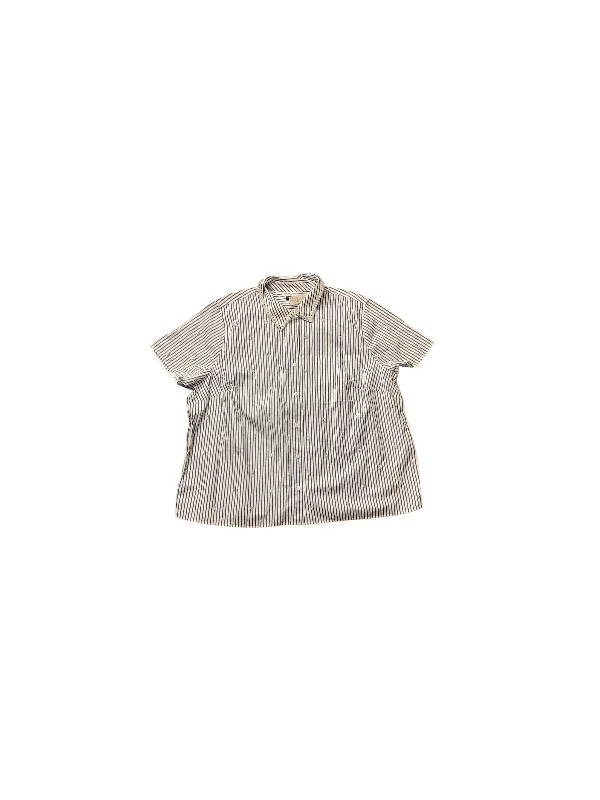 Top Short Sleeve By Talbots In Striped Pattern, Size: 3x Traditional Men's Wool