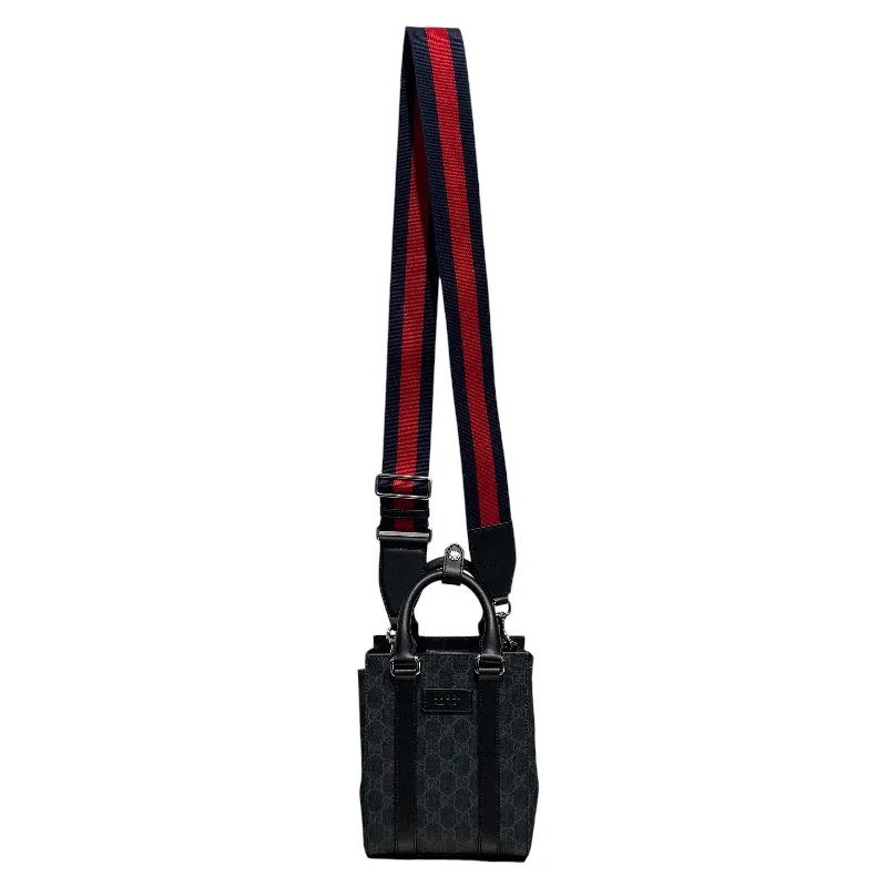 GUCCI/Cross Body Bag/BLK/web supreme mini tote Luxurious Men's High