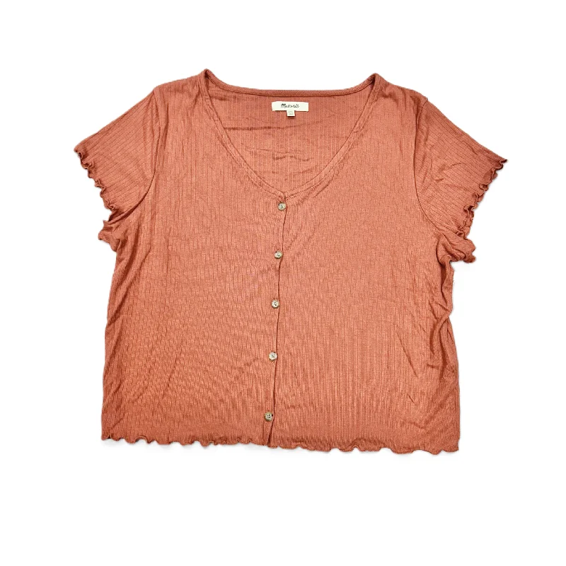Top Short Sleeve By Madewell In Orange, Size: Xxl Luxurious Men's High
