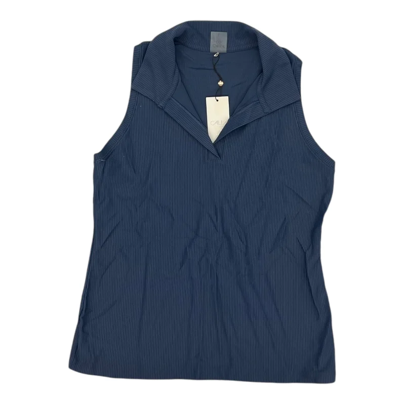 Athletic Top Ss By Calia In Blue, Size:L Dynamic Men's Glow
