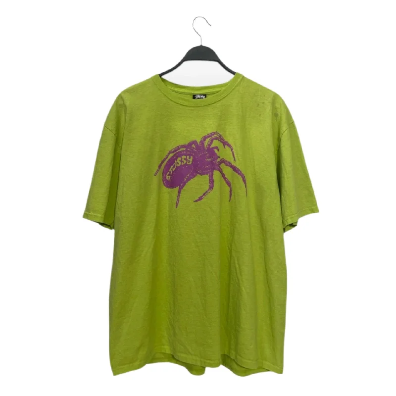 STUSSY/T-Shirt/XL/Cotton/GRN/Graphic/purp spider Confident Men's Power