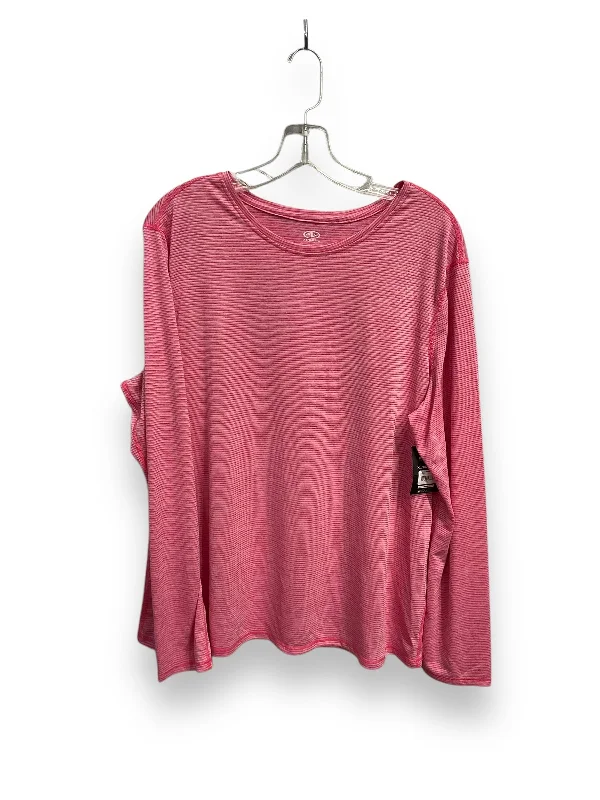 Athletic Top Long Sleeve Crewneck By Athletic Works In Pink, Size: Xl Dapper Men's 1920S