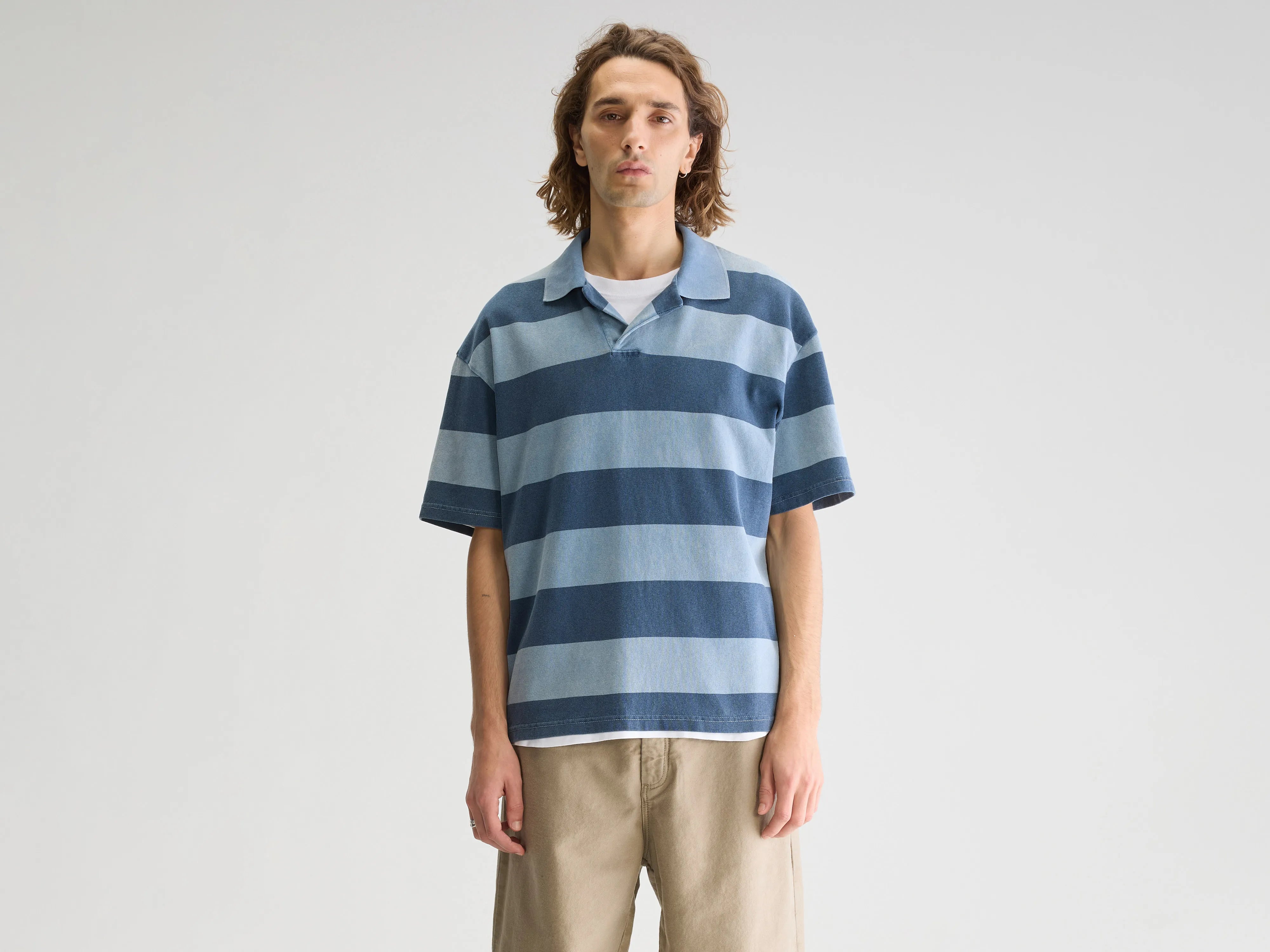 Forst short-sleeve polo (251 / M / STRIPE C) Unique Men's Patch