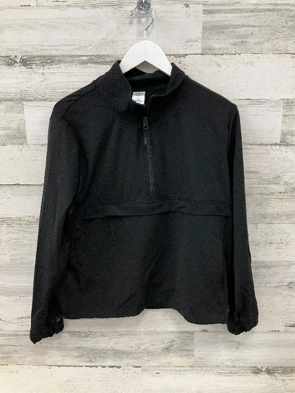 Athletic Top Long Sleeve Collar By Members Mark In Black, Size: S Beach