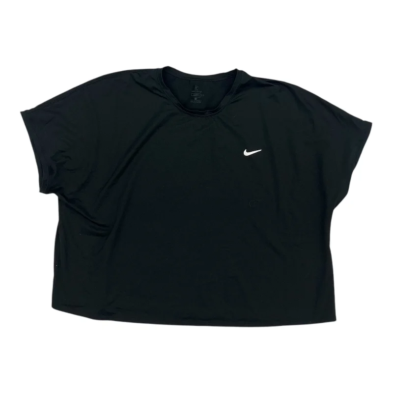 Athletic Top Ss By Nike Apparel In Black, Size:3X Sleek Men's Contemporary 