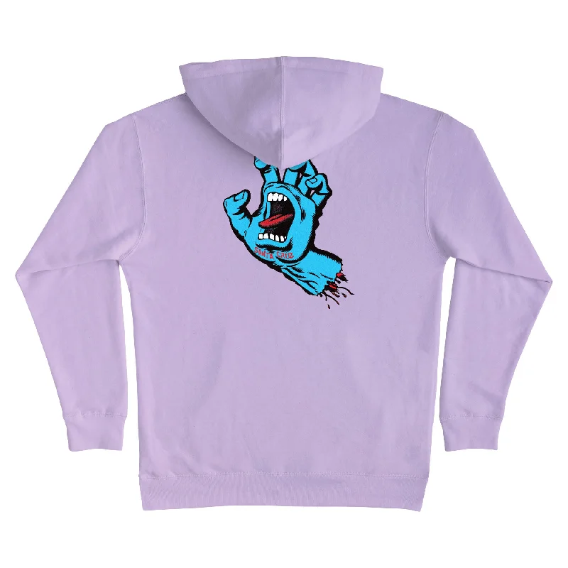 Screaming Hand P/O Hooded Sweatshirt Santa Cruz Lavender Refined Men's Hand