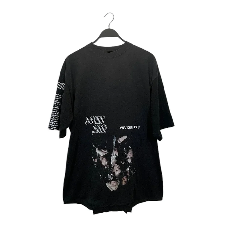 BALENCIAGA/T-Shirt/M/L/Cotton/GRY/Graphic/REVERSED SPEED HUNTERS Refined Men's Velvet