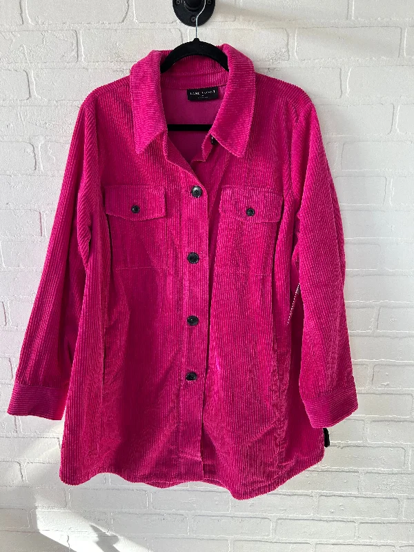 Jacket Shirt By Lane Bryant In Pink, Size: Xl Cclassic Men's Tweed