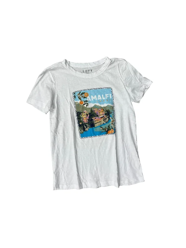 Top Short Sleeve Basic By Loft In White, Size: S Preppy Men's College