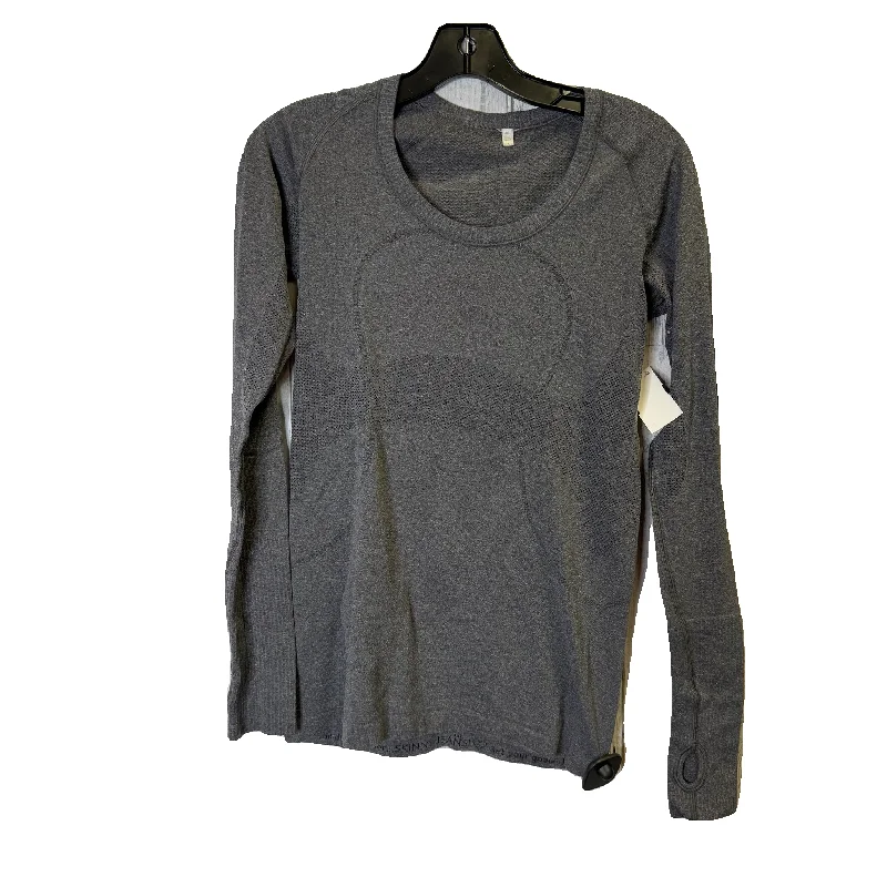 Athletic Top Long Sleeve Collar By Lululemon In Grey, Size: 6 Cozy Men's Winter