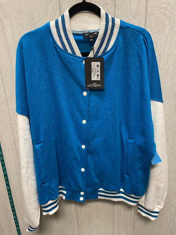 Jacket Other By Pretty Little Thing In Blue & Cream, Size: 2x Trendy Men's Bucket