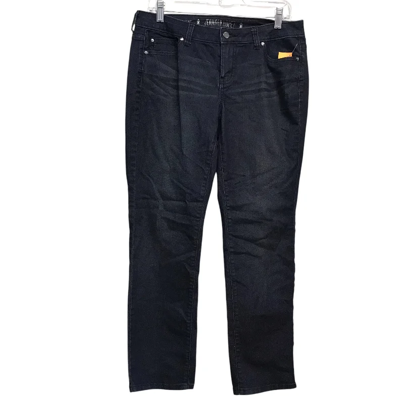 Jeans Straight By Jennifer Lopez In Blue Denim, Size:8 British Gentleman Style