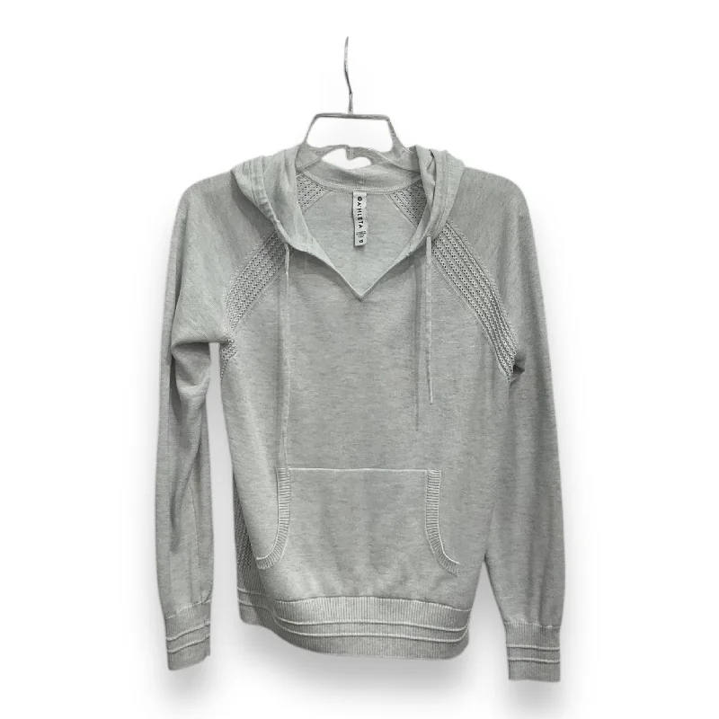 Athletic Top Long Sleeve Hoodie By Athleta In Grey, Size: Xs Preppy Men's College