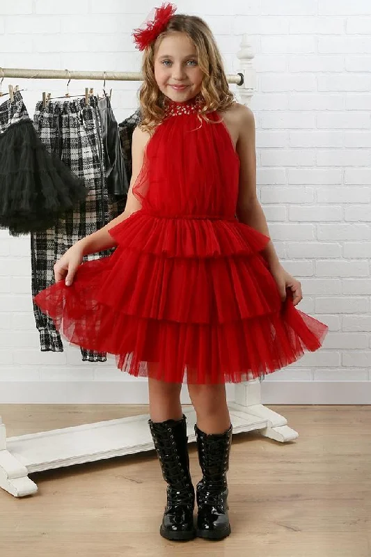 The Delphine Red Dress Organic