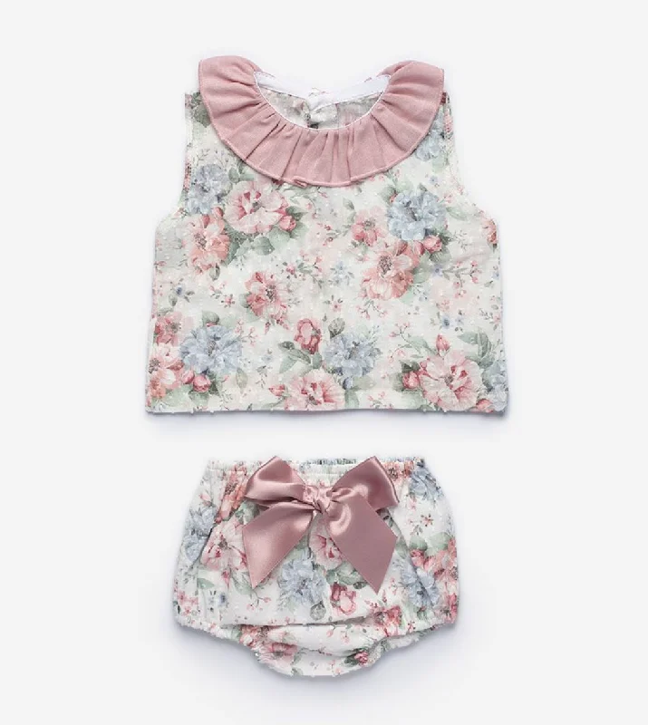 Mauve Floral Bloomer Set Youthful Men's Pop