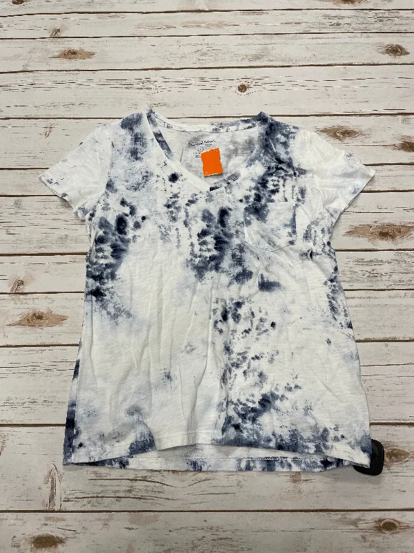 Top Short Sleeve By Universal Thread In Blue & White, Size: S Practical Men's Multi