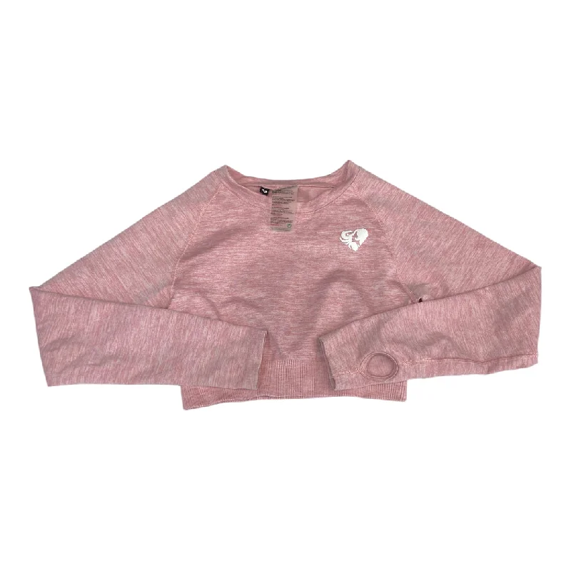 Athletic Top Long Sleeve Collar By Cmc In Pink, Size: M Rugged Men's Outdoor 
