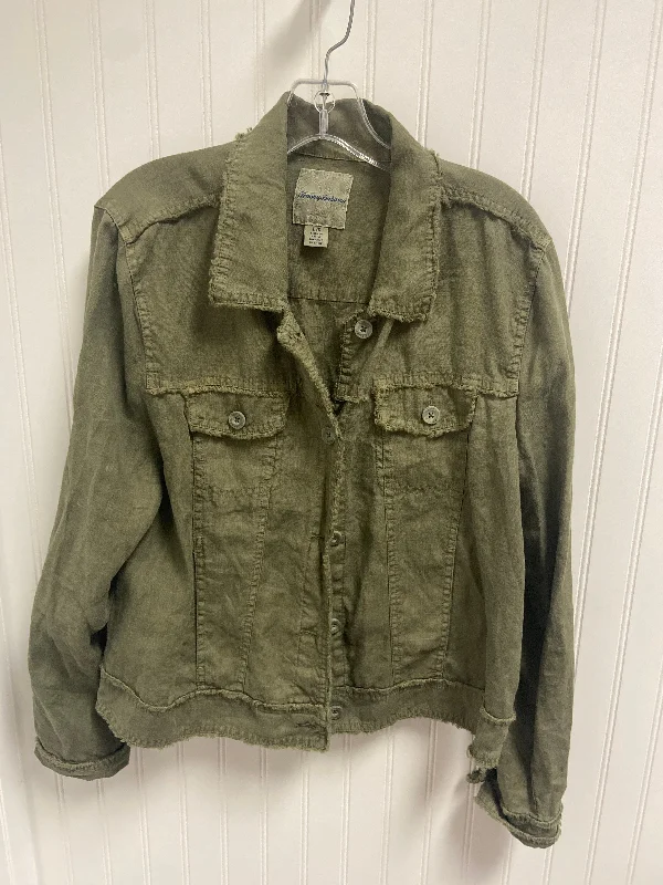 Jacket Shirt By Tommy Bahama In Green, Size: L Modern Men's Geometric