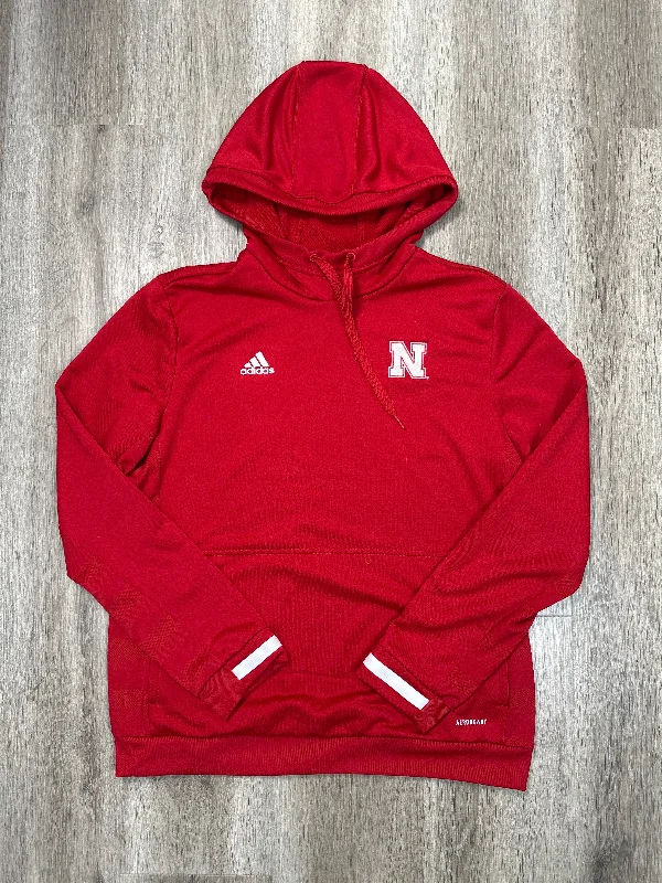 Athletic Top Long Sleeve Hoodie By Adidas In Red, Size: L Athletic Men's Compression Athletic Top Long Sleeve Hoodie By Adidas In Red, Size: L Athletic Men's Compression