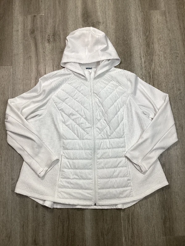 Jacket Fleece By Tek Gear In White, Size: 3x Artistic Men's Avant