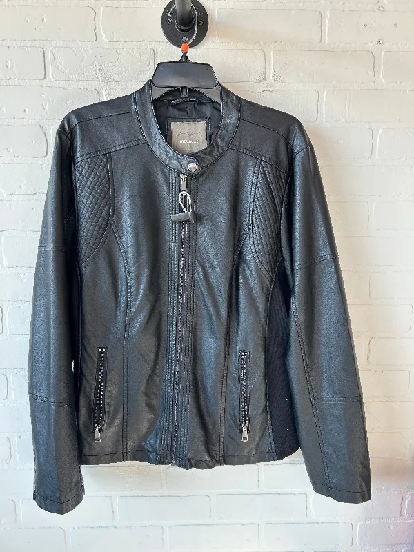 Jacket Moto By Maurices In Black, Size: 1x Artistic Men's Hand