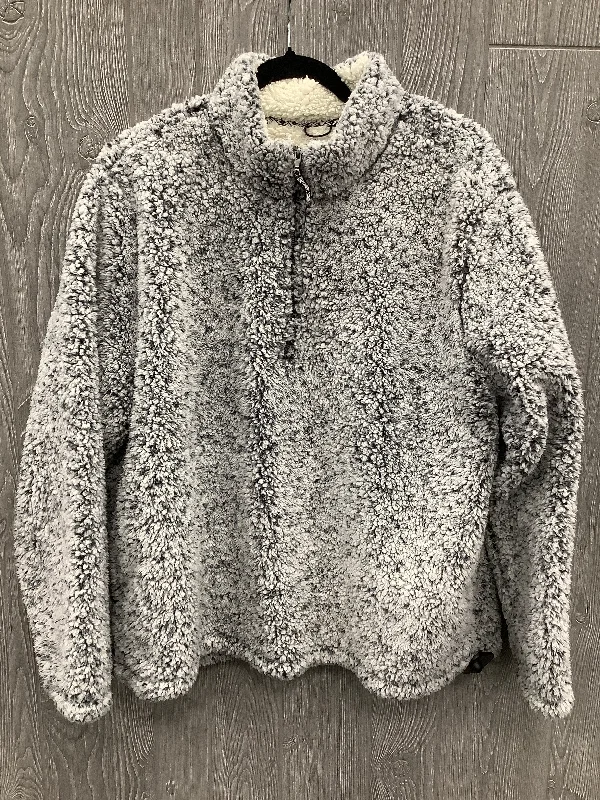 Jacket Faux Fur & Sherpa By Time And Tru In Grey, Size: 2x Casual Men's Japanese 