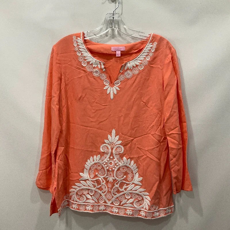 Peach Top Long Sleeve Lilly Pulitzer, Size S Dynamic Men's Moto