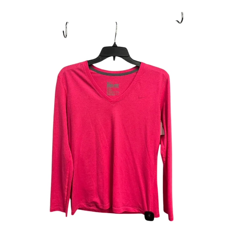 Athletic Top Long Sleeve Crewneck By Nike Apparel In Pink, Size: M Dapper Men's Bow