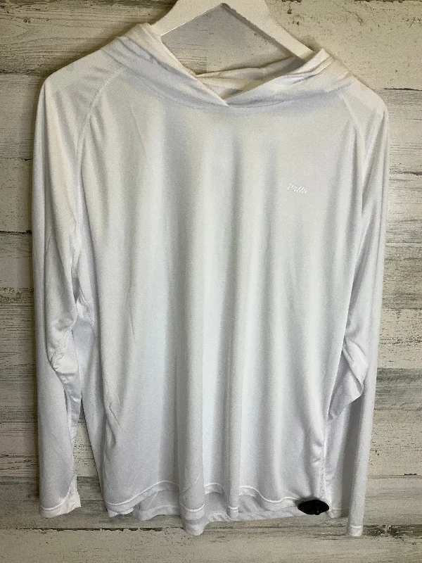 Athletic Top Long Sleeve Hoodie By Clothes Mentor In White, Size: 1x Classic Men's Pin