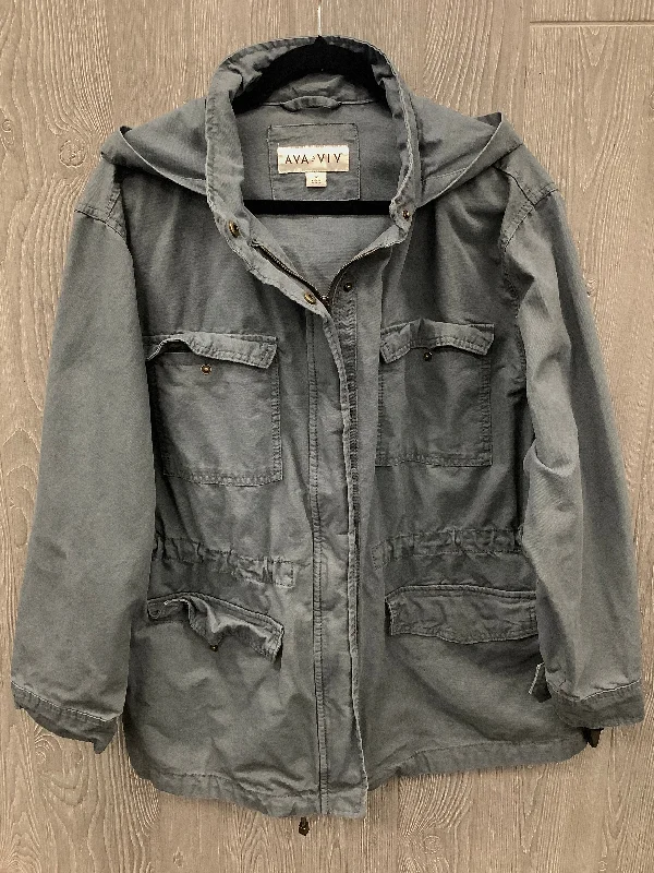 Jacket Other By Ava & Viv In Grey, Size: 1x Unique Men's Upcycled