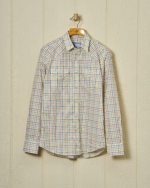 Western Sea-Washed Shirt in Autumn Oversized Check Refined Men's Hand