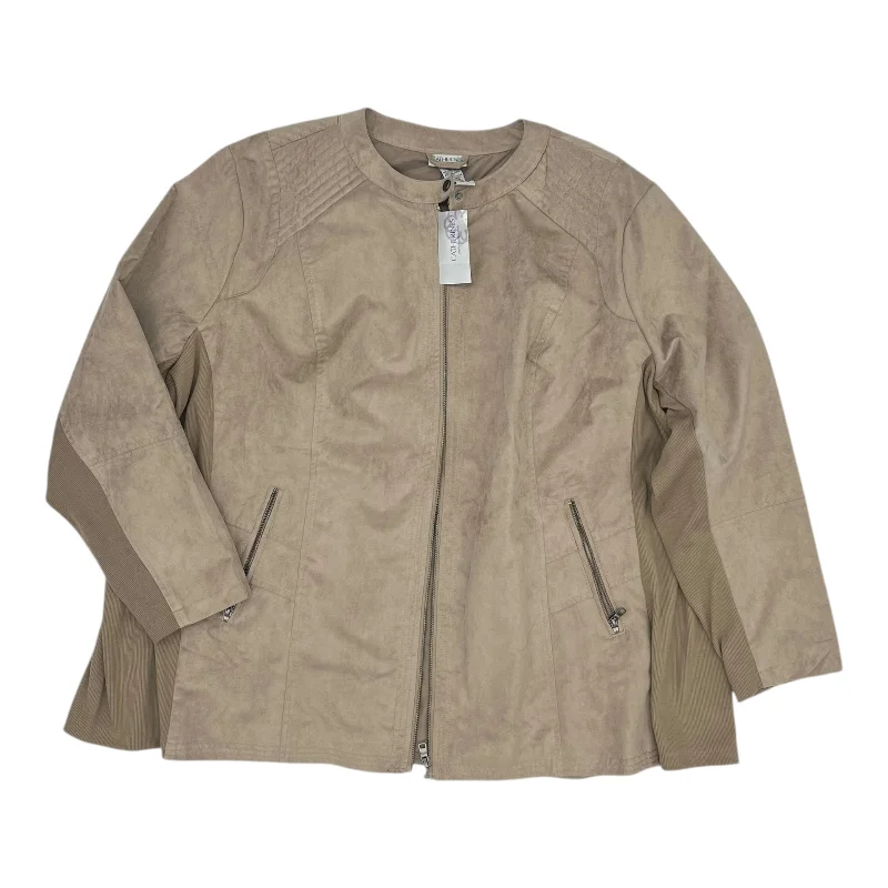 Jacket Other By Catherines In Tan, Size:4X Traditional Men's Wool