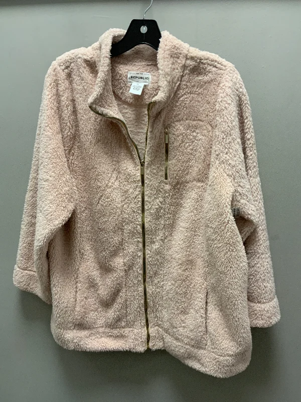 Jacket Fleece By For The Republic In Pink, Size: 1x Sharp Men's Italian