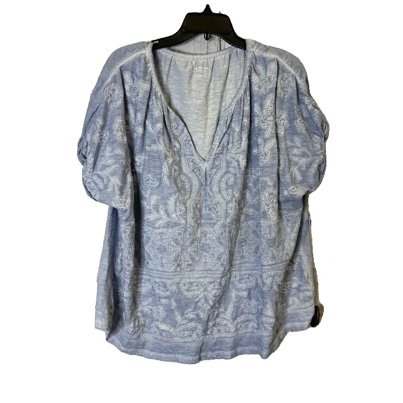 Top Short Sleeve By Soft Surroundings In Blue, Size: 2x Tailored