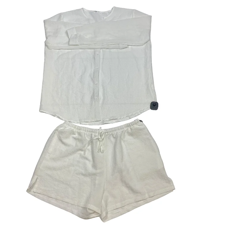 Shorts Set By Ekouaer In White, Size: Xl Practical Men's Multi