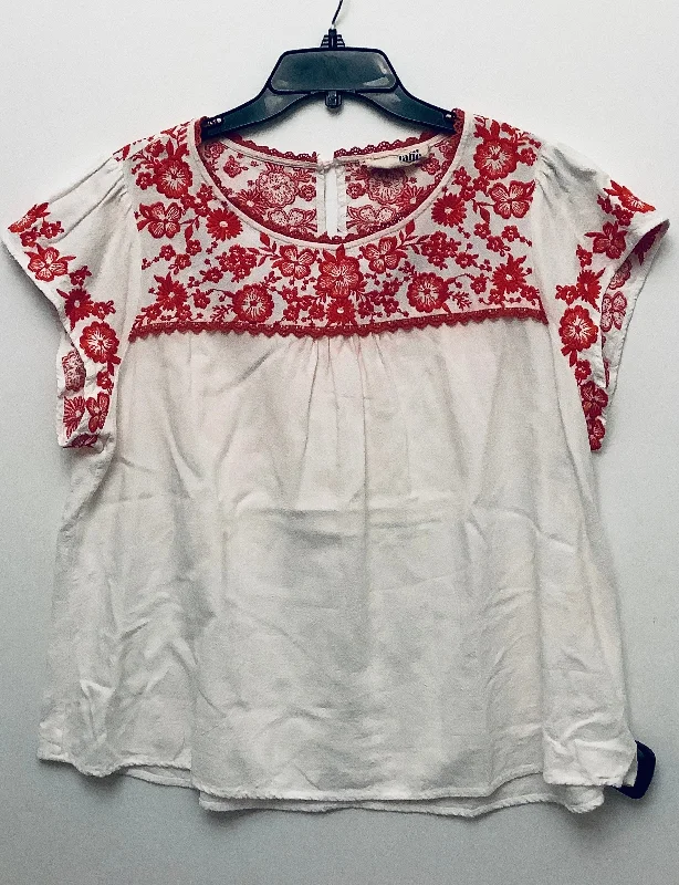 Top Short Sleeve By Savanna Jane In White, Size: 1x Bold Men's Animal