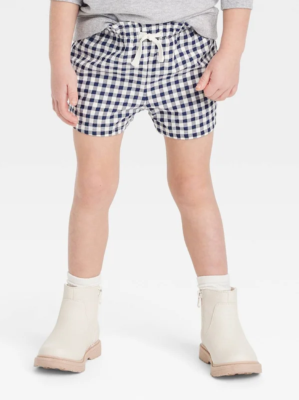 Kids Girl Gingham Check Short,Navy Sporty Men's Tennis