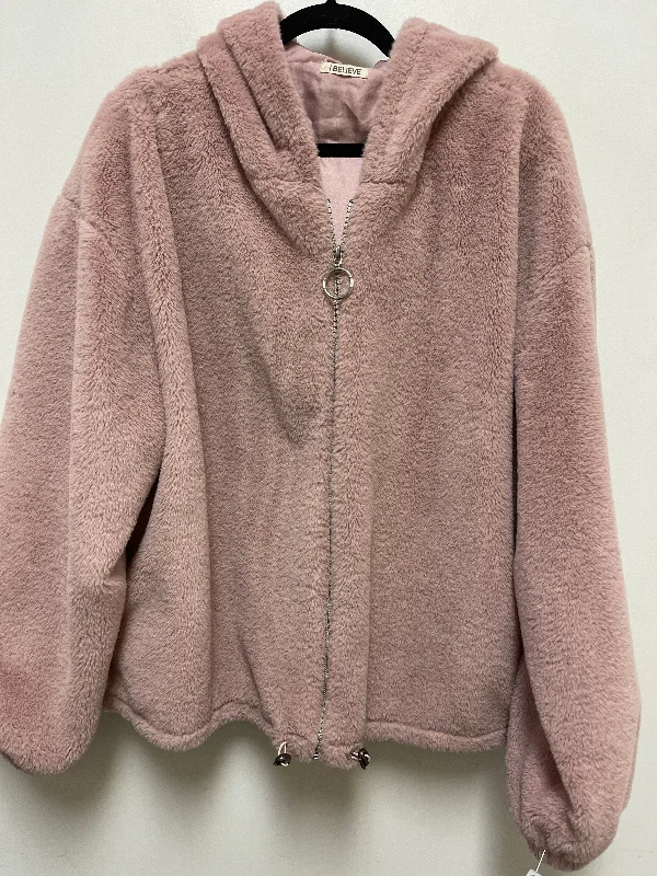 Jacket Faux Fur & Sherpa By Clothes Mentor In Pink, Size: 3x Tough Men's Military