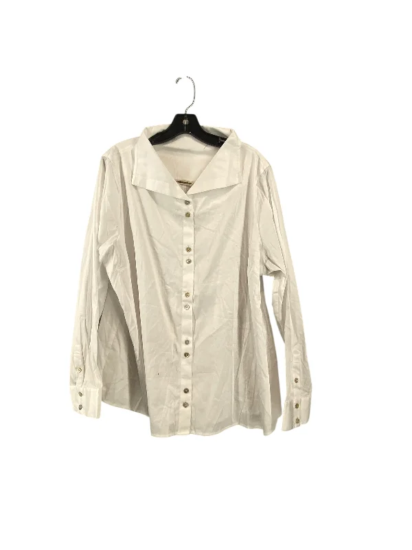Top Long Sleeve By Soft Surroundings In White, Size: 2x Confident Men's Power