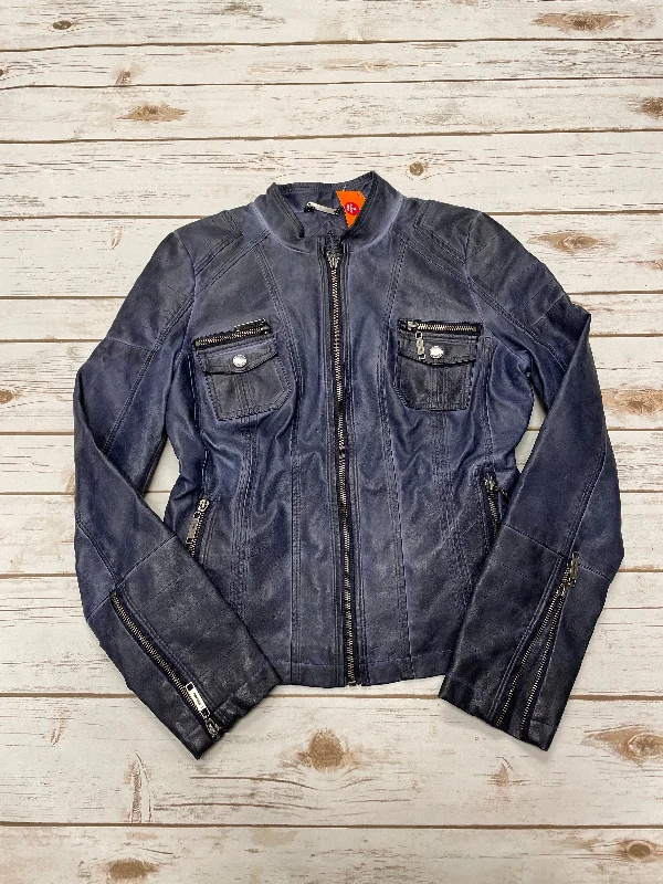 Jacket Moto By Jou Jou In Blue, Size: S Street