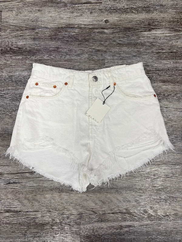 White Denim Shorts Zara, Size 8 Dapper Men's Bow