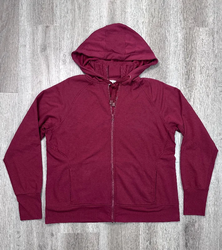 Athletic Jacket By Danskin In Red, Size: Xl Tailored