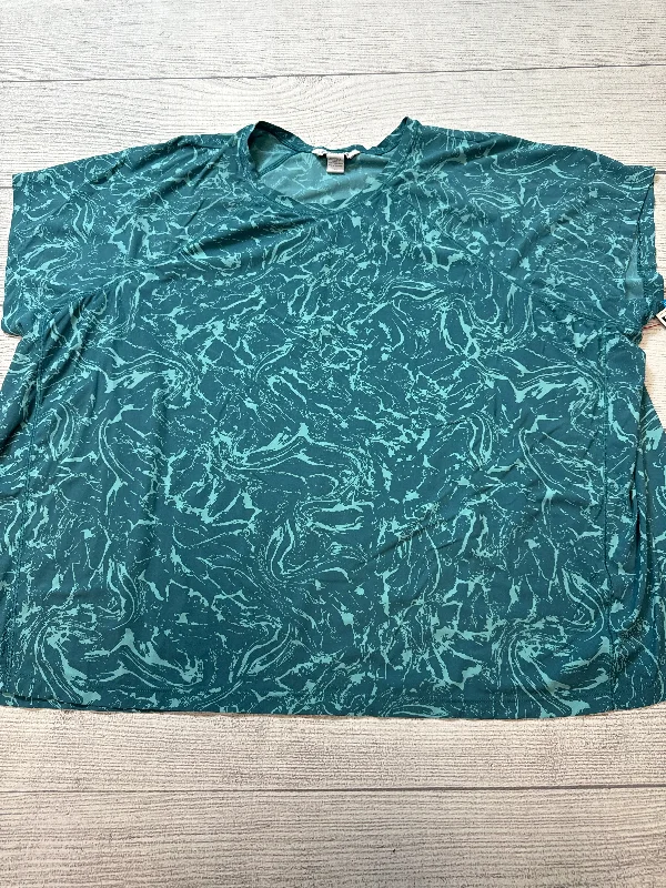 Athletic Top Short Sleeve By Athleta In Blue, Size: 3x Elegant Men's Formal 