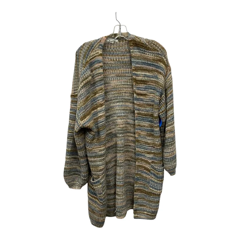 Sweater Cardigan By American Eagle In Blue & Brown, Size:Xs Refined Men's Hand