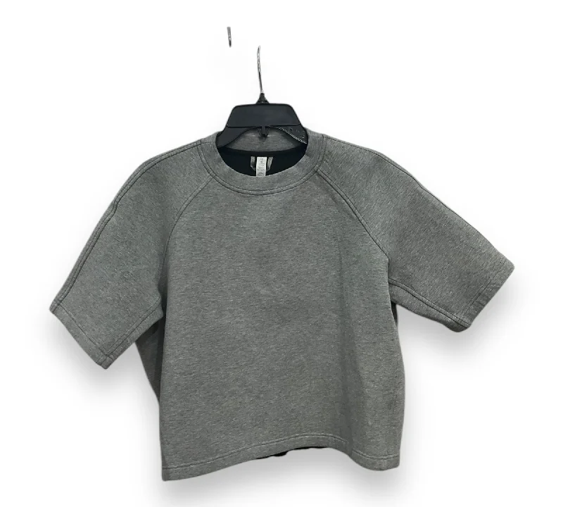 Athletic Top Short Sleeve By Lululemon In Grey, Size: 12 Casual Men's Japanese 