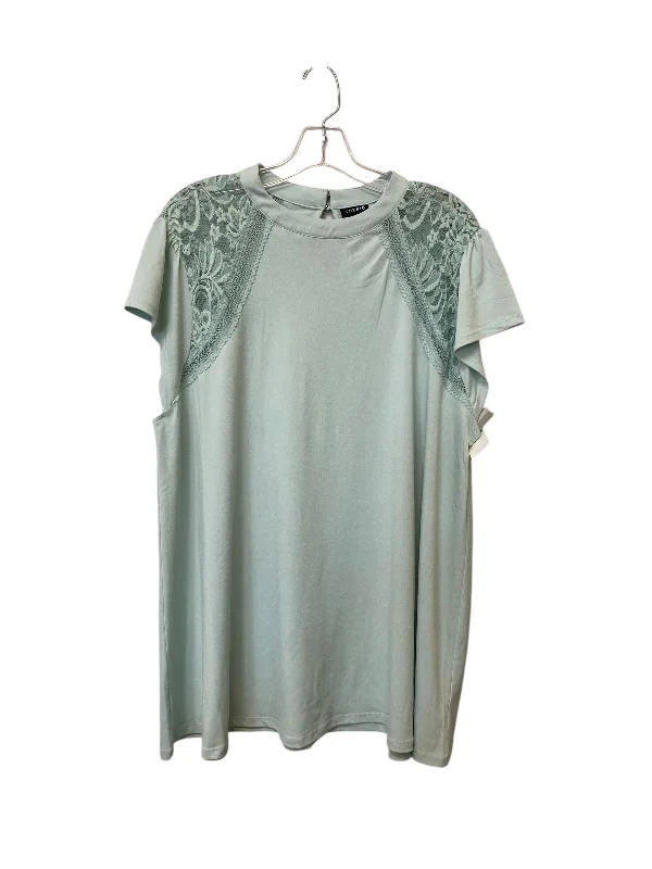 Top Short Sleeve By Torrid In Aqua, Size: 3x Artistic Men's Hand
