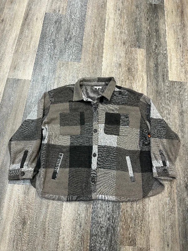 Jacket Shirt By Maurices In Plaid Pattern, Size: 2x Vintage Men's 1970S Disco